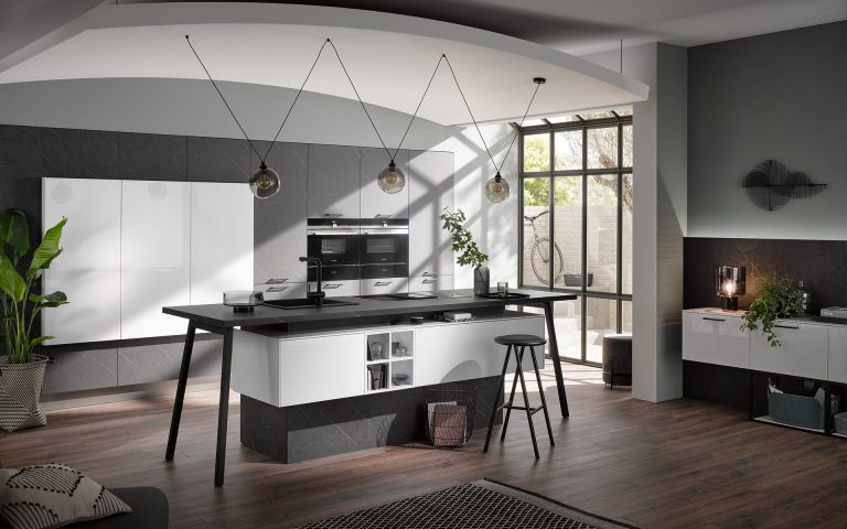 cuisine blanche et noir